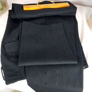 Vintage Matsuda Nicole Tokyo Pants Large Monogrammed Letters/Numbers Black